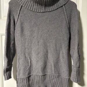 LOFT Gray Cowl Neck Sweater